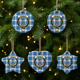 Roberton Tartan Crest Christmas Ceramic Ornament